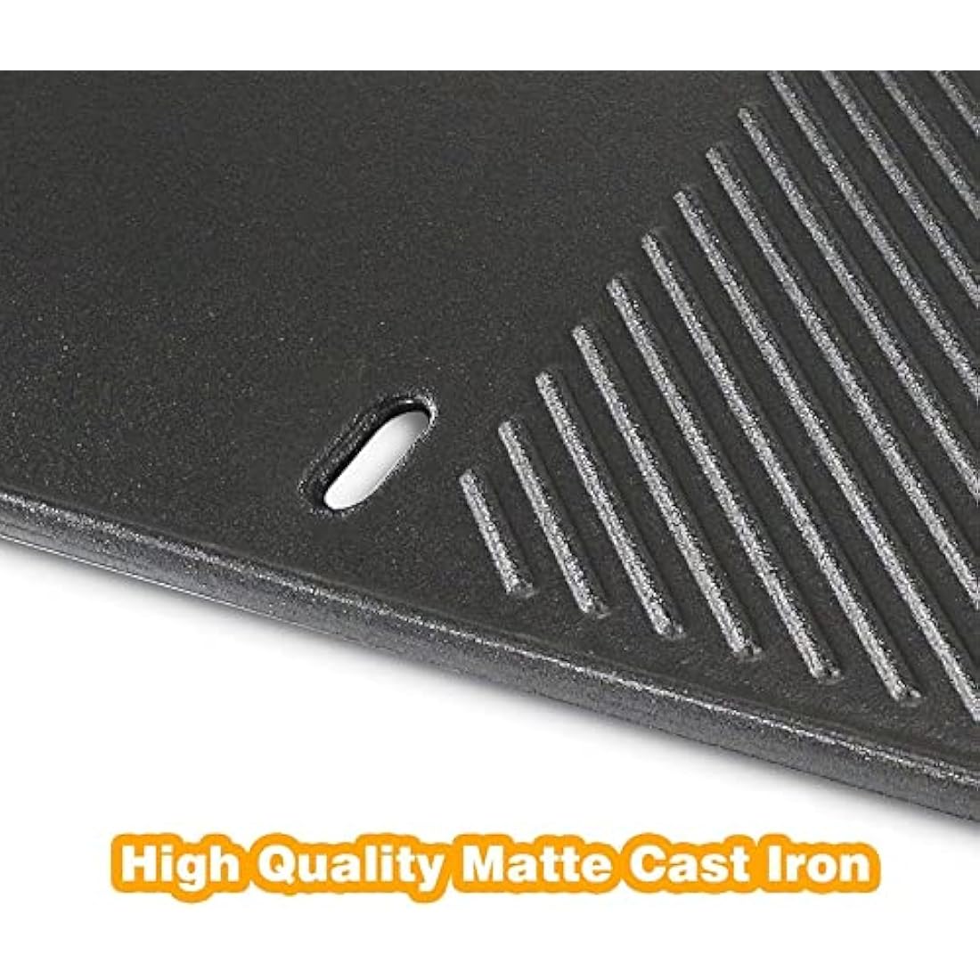 GFTIME 13191 43.4 x 23.6cm Cast Iron Griddle Plate for Landmann Triton 2, Landmann Miton 4 Gasgrill, Cast Iron Plancha Egg Chicken Frying Cooking Plate, 1 Pack