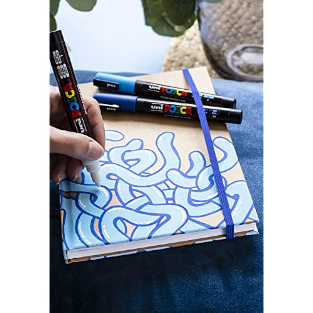 Posca Water Based Permanent Marker Paint Pen - PC-1M / PC-3M / PC-5M Nibs - Multi Surface Use - Display Gift Case of 24 Pens (Essential Set)
