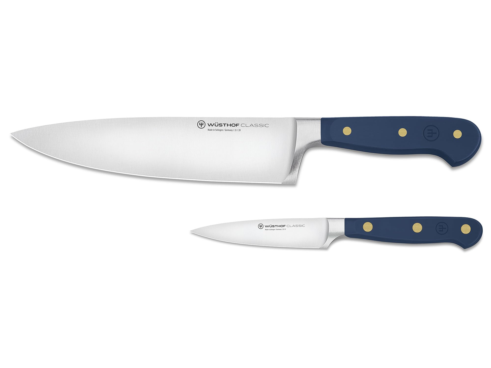 W?sthof Classic Knife Set with Chef's Knife and paring Knife, Wild Blueberry (Blue)