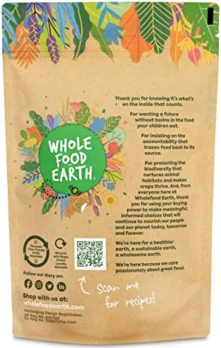 Wholefood Earth - Nutritional Yeast Flakes, 1 kg - with B12, Dairy Free, GMO Free, Vegan