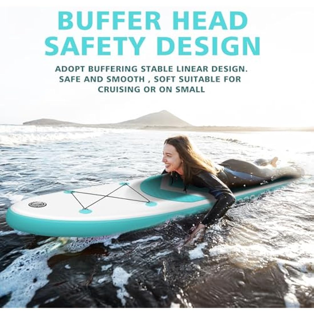 NO. 32 Inflatable Stand Up Paddle Board 10'x30"x6" Ultra-Light Inflatable Board | SUP Board Set Included Inflatable Paddle Board/Adj Paddle/Pump/Backpack/3 Fins/Leash/Non-Slip Deckpad/Repair Kit
