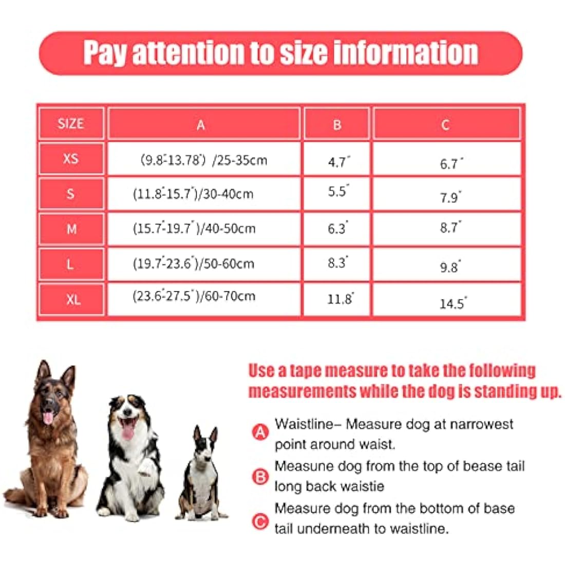 Medo3 Packs Reusable Dog Nappies, Super Absorbent Washable Dog Diapers Puppy Sanitary Wraps Panties for Female Pet Incontinence and Long Travels 30-40 cm/11.8-15.7 inch (S), pink+blue+yellow