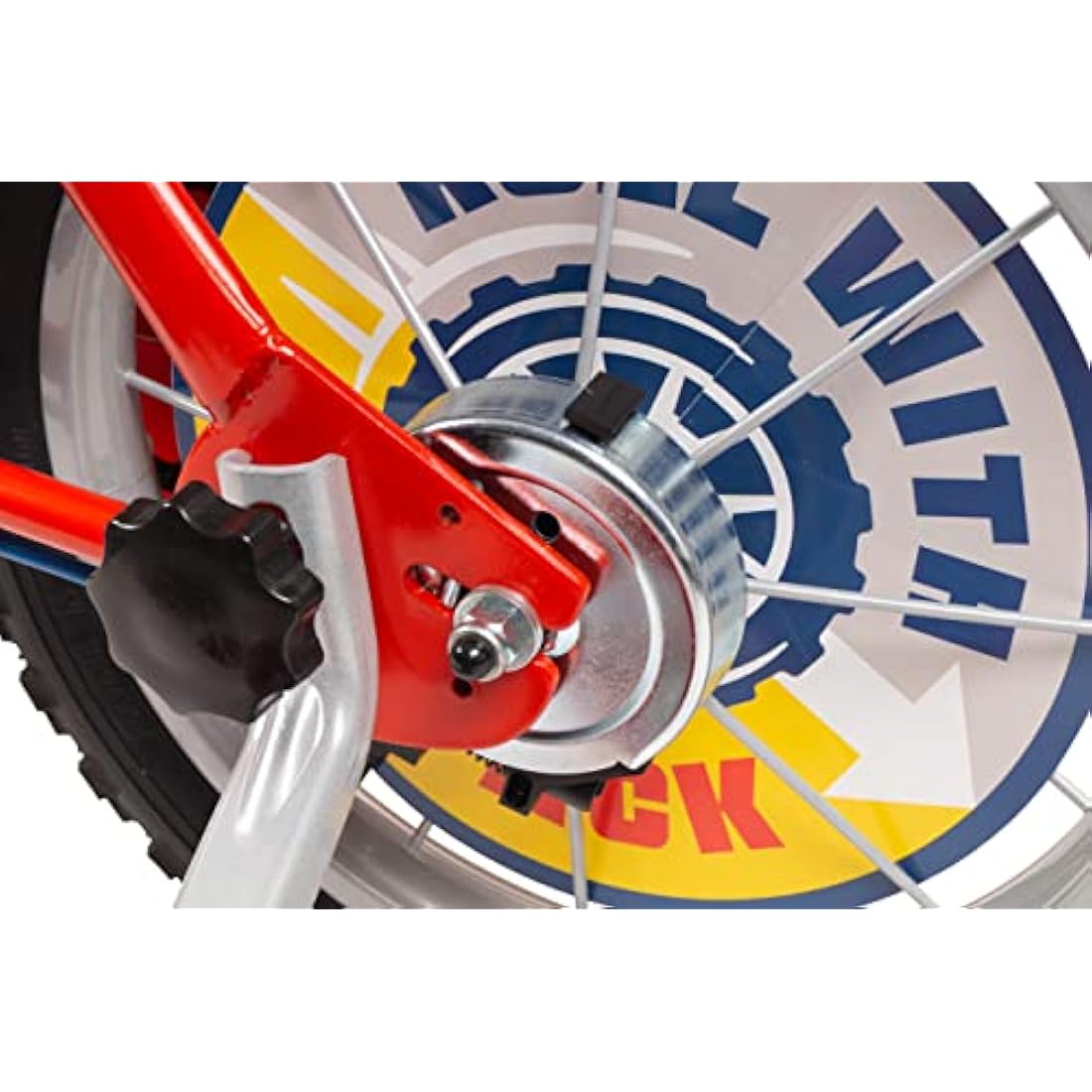 Toimsa Paw Patrol Kids Bike, Learn to Ride Bicycle, With Training Wheel Stabilisers, for Children Age 3+, Blue and Red
