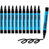 Artline Plumbers Permanent Markers | Professional Series | For Use On Wet Surfaces | Waterproof | EKPR-PLM | 1.5mm Bullet Tip | Pack of 12 | Black
