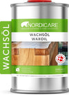 Nordicare Hard Wax Oil - Colourless Wood Finish - Wax Oil for Various Woods (Walnut, Oak, Mahogany, Dark Teak, Cherry) - Made in Denmark (1 L)