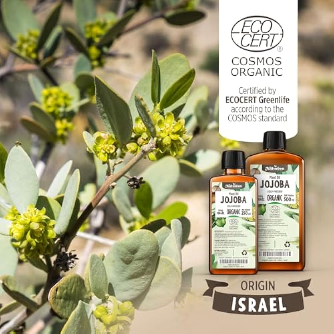 Organic Jojoba oil 900 ml - Pure & Natural - Cold Pressed