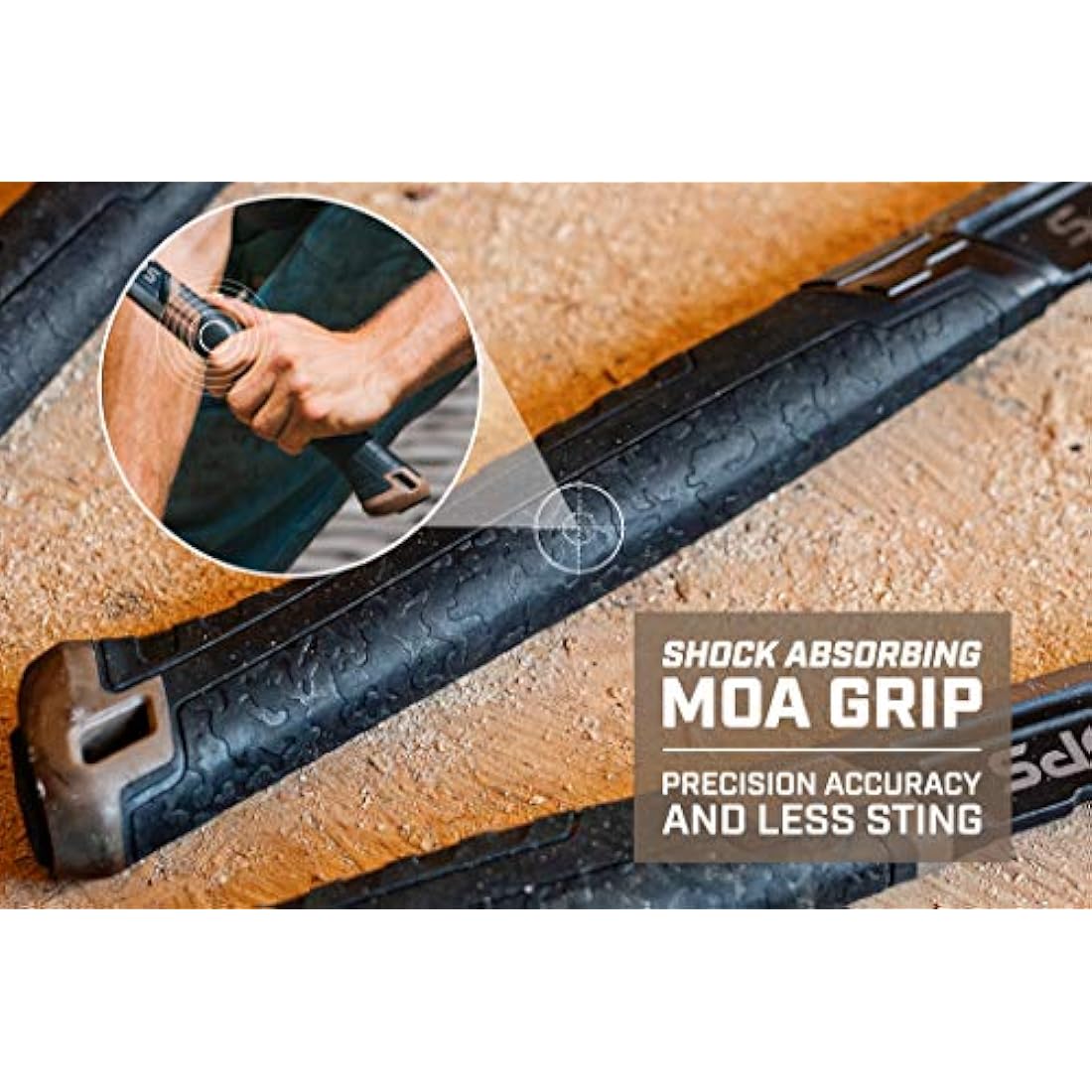 Spec Ops - SPEC-M22CF Tools Framing Hammer, 22 oz, Rip Claw, Milled Face, Shock-Absorbing Grip, 3% Donated to Veterans Black/Tan