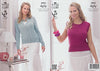 King Cole 4 Ply Pattern – 3924 Womens Stocking Stitch Cardigan and Top