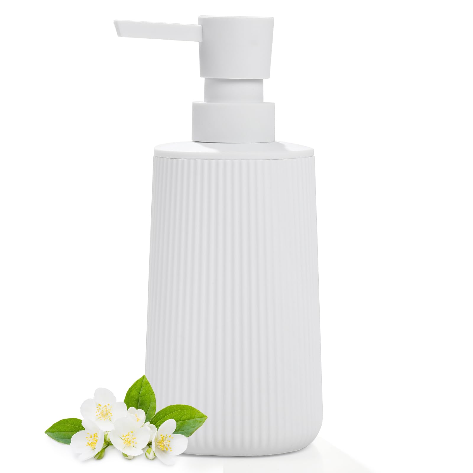 Hand Soap Dispenser, White Soap Dispenser Bathroom, Refillable Washing up Liquid Soap Dispenser Kitchen (White)