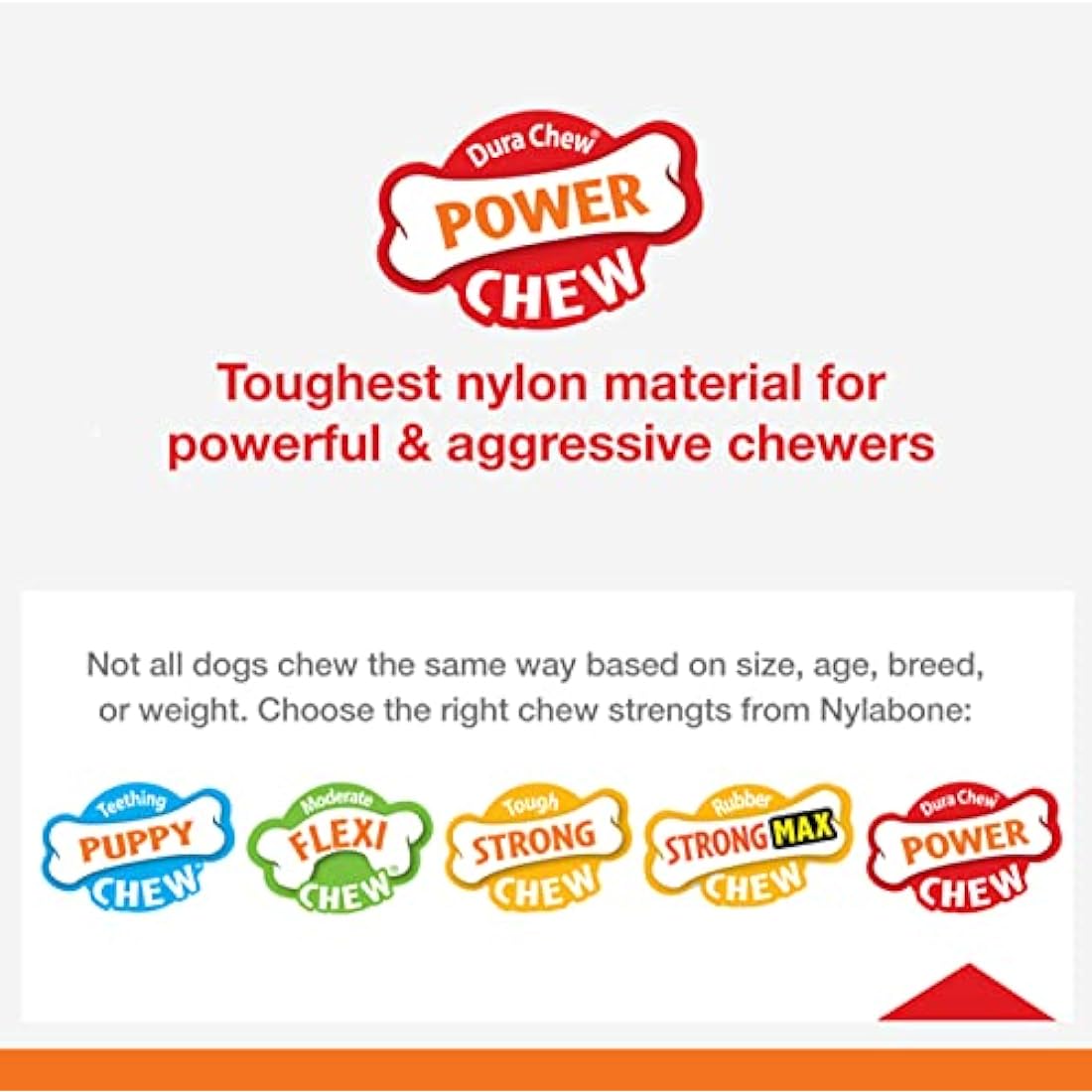 Nylabone Extreme Tough Dog Chew Toy Bone, Durable, Cleans Teeth, Beef & Cheese, Medium, for Dogs Up to 16 kg
