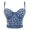 Shapewear Short Outerwear Sexy Womens Denim Bustier Vest