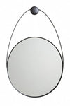 Trento Black Frame Hanging Loop Wall Mirror