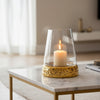 Martele Medium Hurricane Gold Candle Holder
