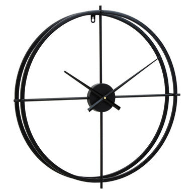 Kent 60cm Dia Large Black Finish Wall Clock