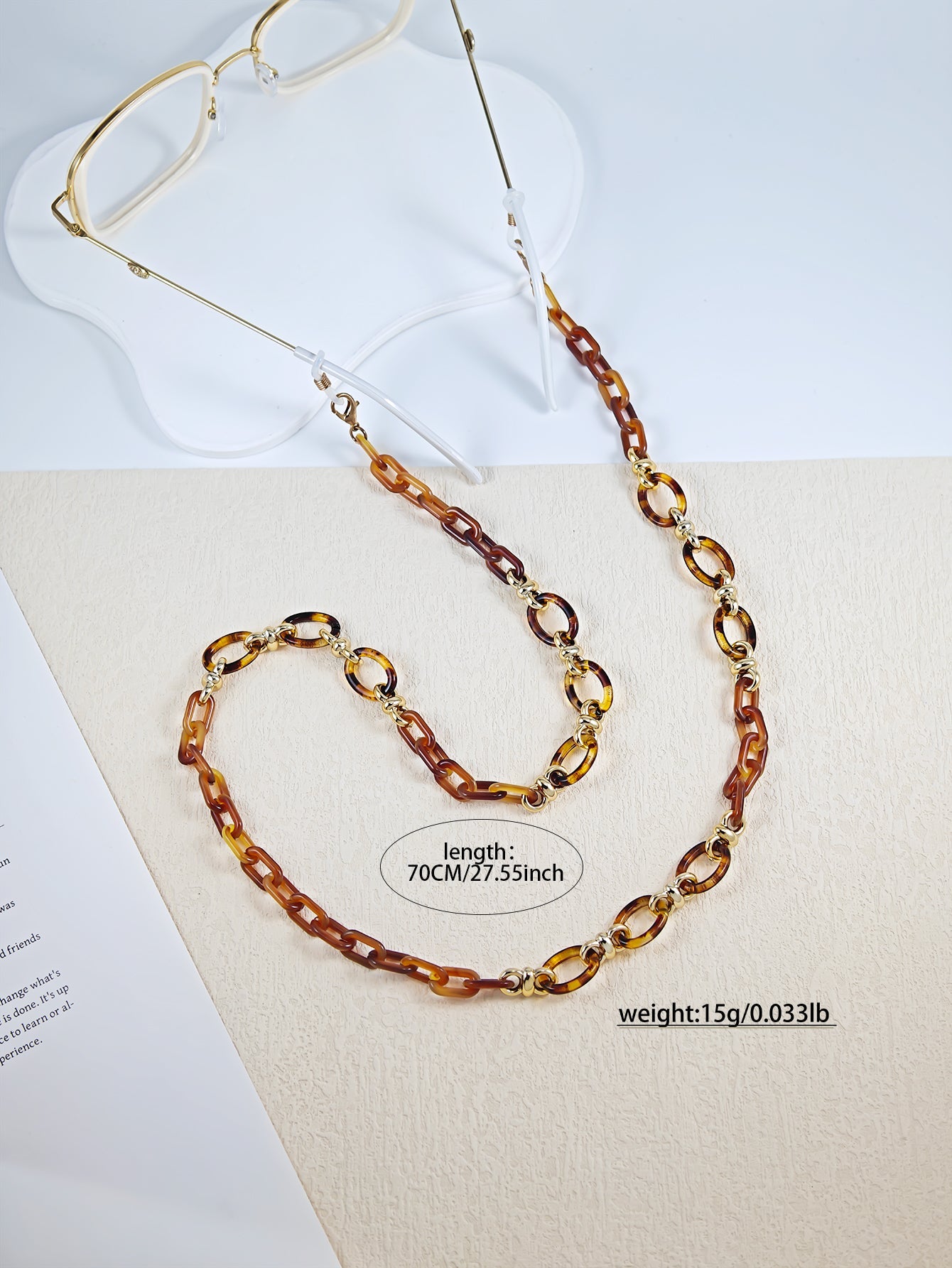 Ethnic Style, Simple And Individual Acrylic Eyeglass Chain, Neckband, Eyeglass Rope