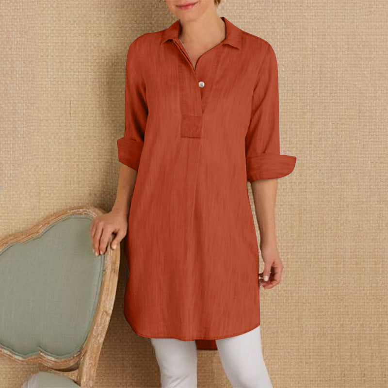 Women's Long-sleeve V-neck Shirt