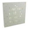 Bambino Baby Light Up MDF Wall Plaque - Love you to the Moon & Back