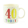 Milestone anniversaire - Tasses Porcelaine Fine '40 aujourd'hui' et cadeau - lp33522