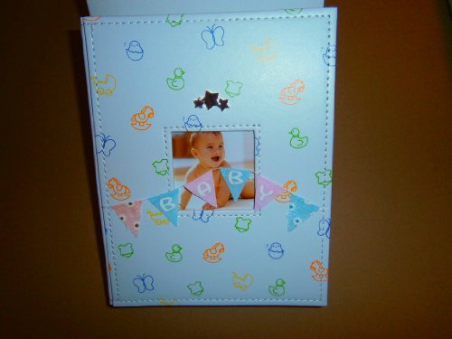baby photo album white and baby bunting on front