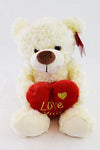 Teddy Bear Hold Love You Heart Cream Soft Cuddly Gift Toy 12"