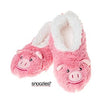 Childrens Animal  Soft Sherpa Fleece Fluffy Slippers (12-13 UK SMALL, PINK PIG)