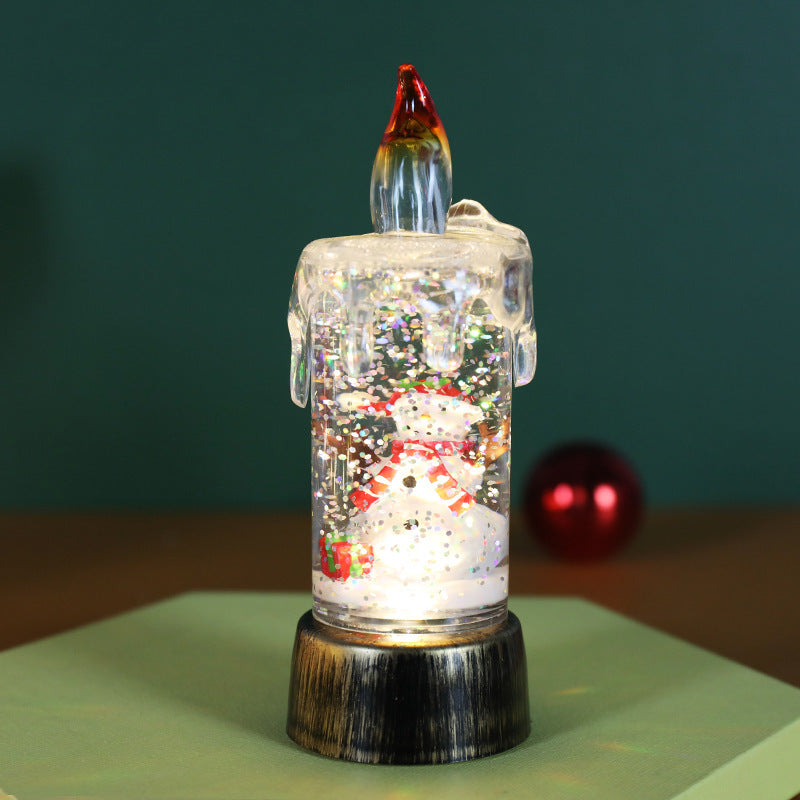 Christmas Decorations Candle Light Scene Layout