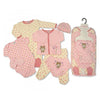 Baby Gift Set For Boy Or Girl - 7 Piece Layette In A Mesh Bag -- Purrfect Me, 3-6 Months