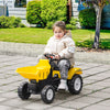 HOMCOM Ride on Tractor No Power for Kids with Manual Control Bucket
