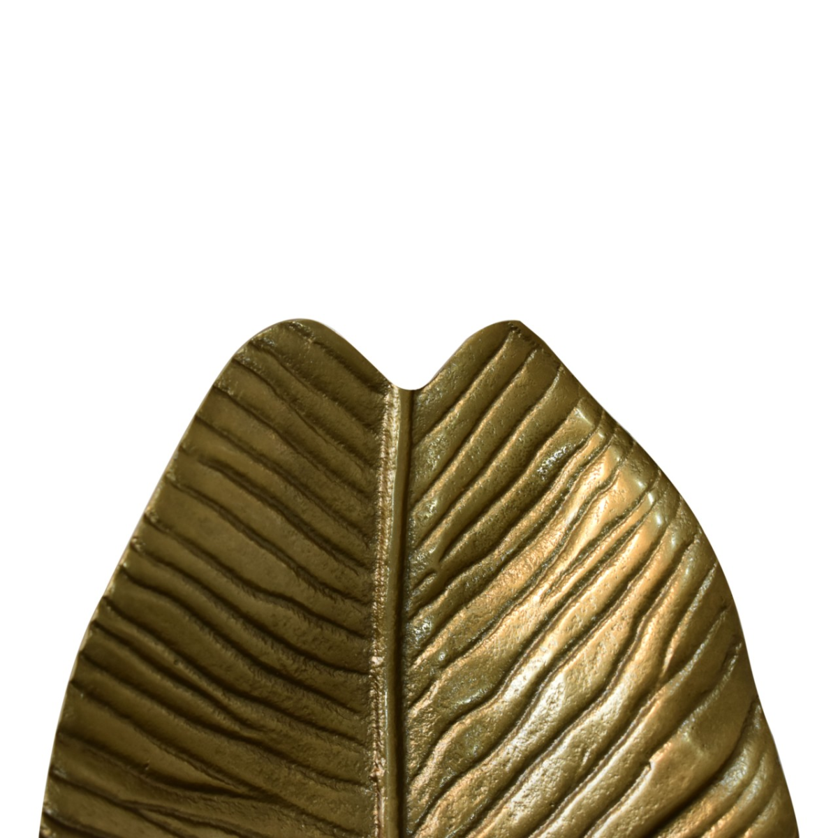 Artisan Furniture Antique Banana Leaf Tray, Brass Finish