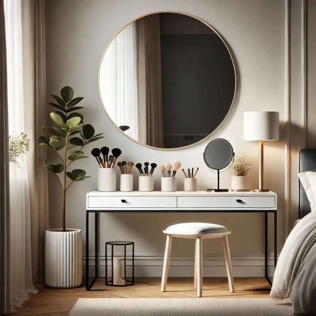 Rei - Large Round Gold Metal Circle Mirror - 90cm x 90cm