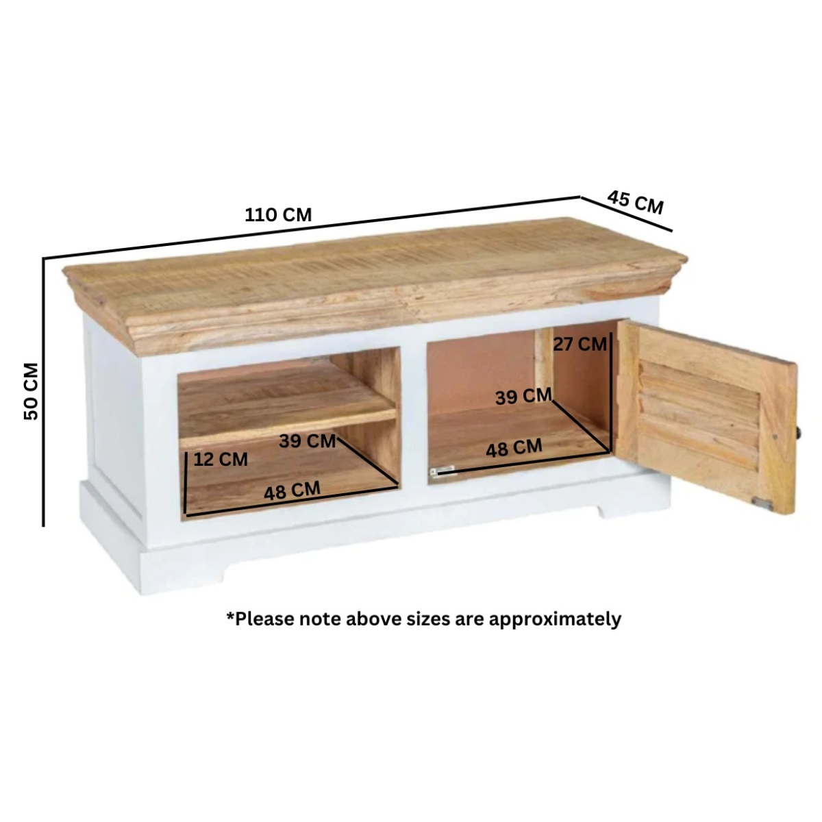 Alfie Wood Tv Cabinet/Bench