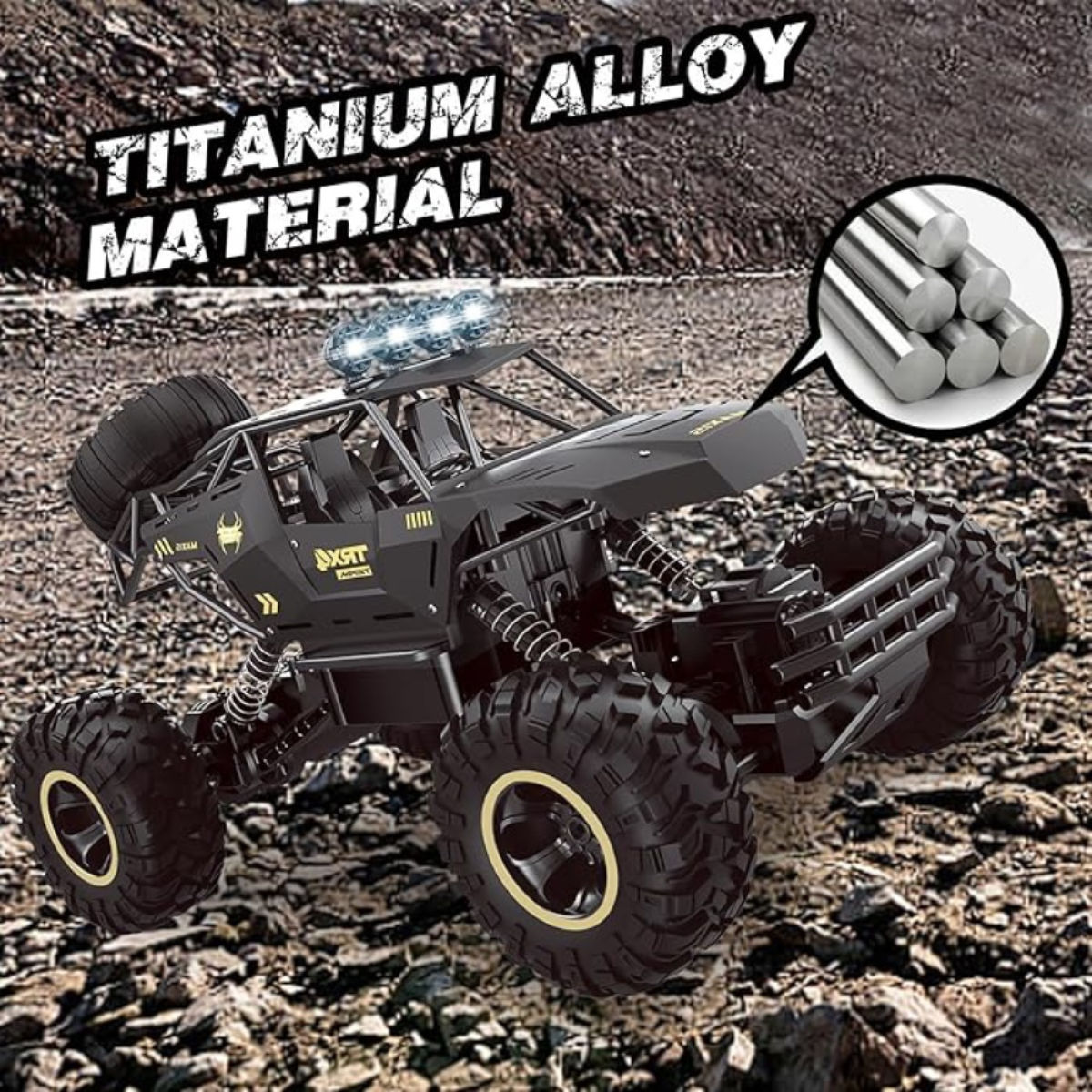 2025 NEW 4DRC 1:12 Rock Crawler Rechargeable Off Road Truck 4WD , Metal Shell LED Headlights RC Remote Control Off Road Car Truck