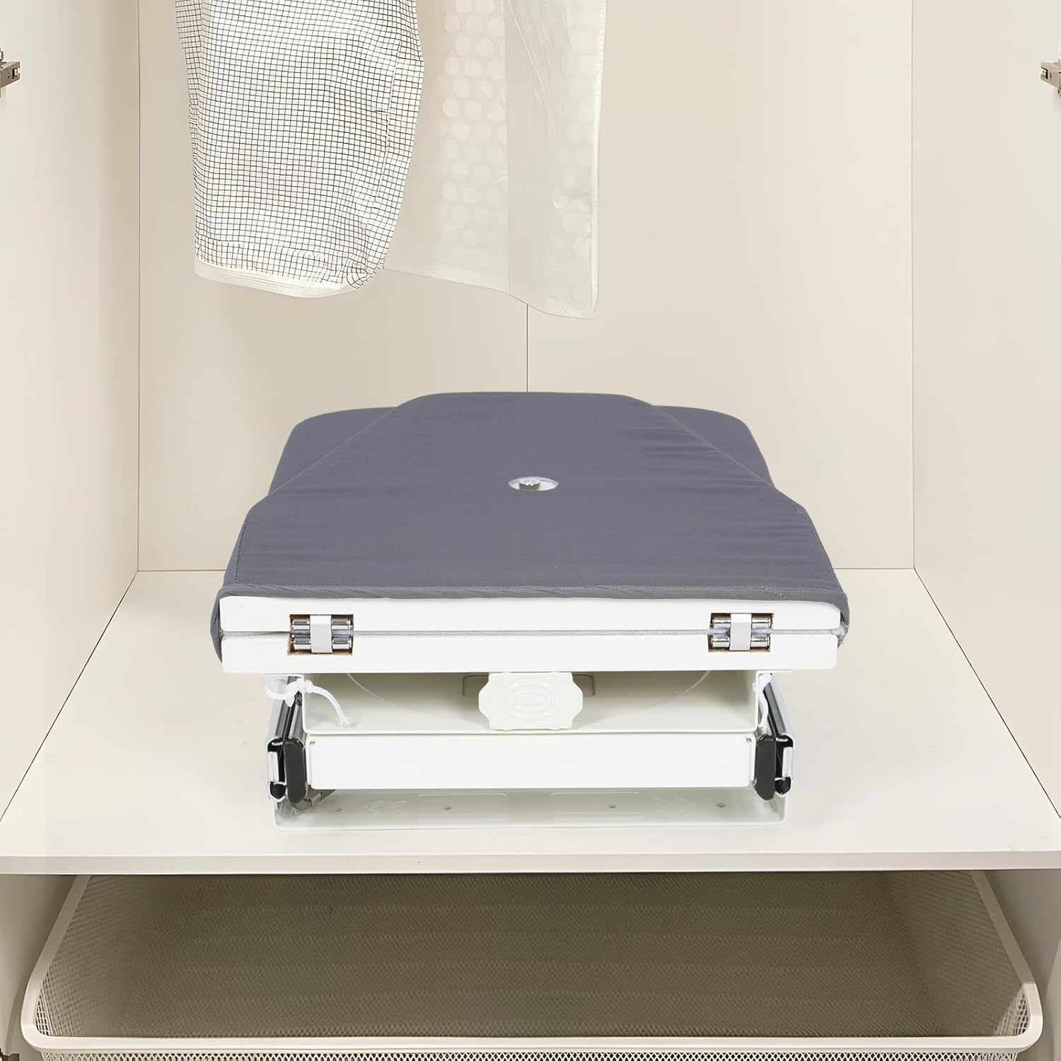Folding Ironing Board 180 Rotatable Pull Out Space Saving 82x30cm Nisorpa