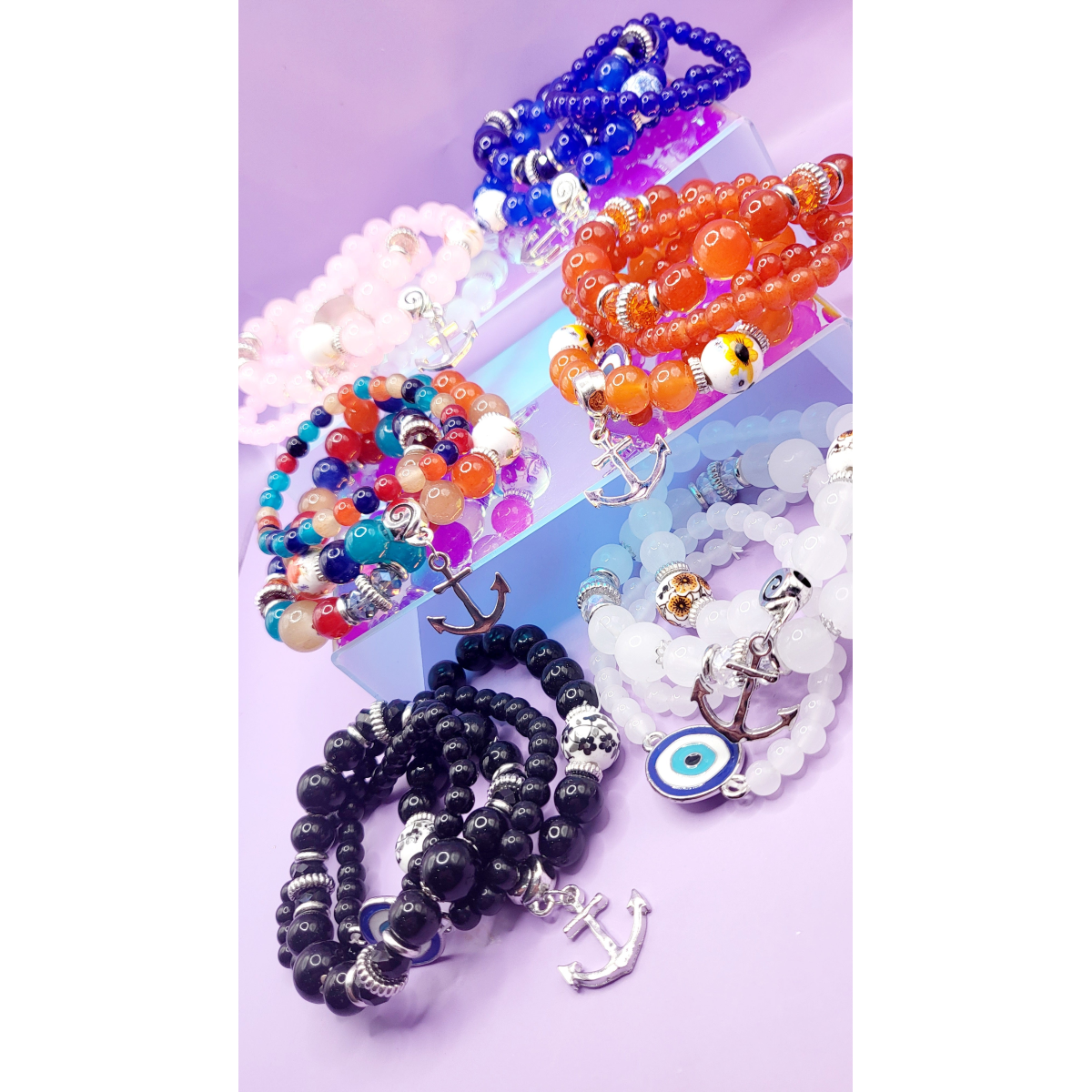Charm Ceramic Beaded Bracelet Set