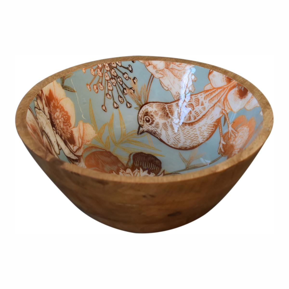 Artisan Furniture Serveware - Floral Bird Bowl Set of 2