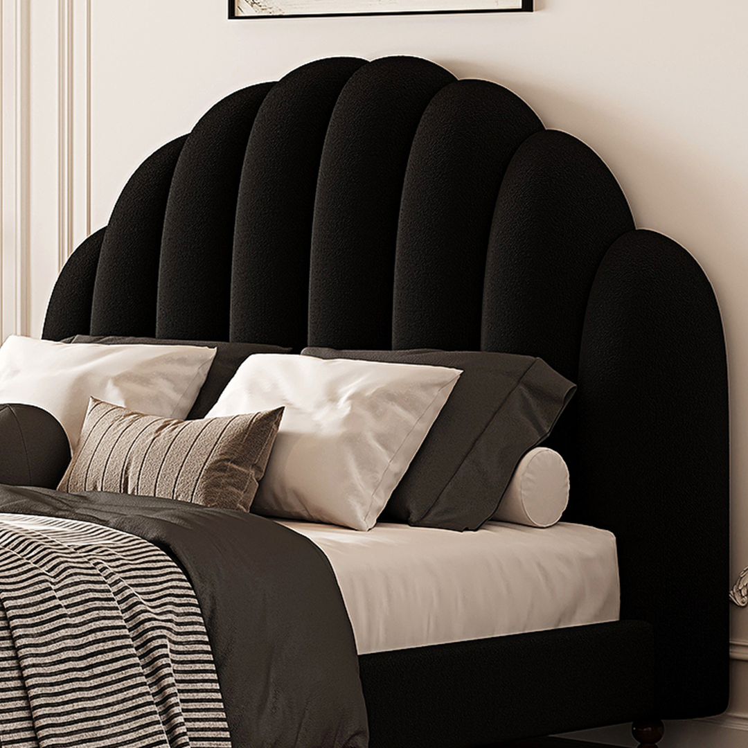 Cassian Small Double Bed, King Size Bed, Flannelette