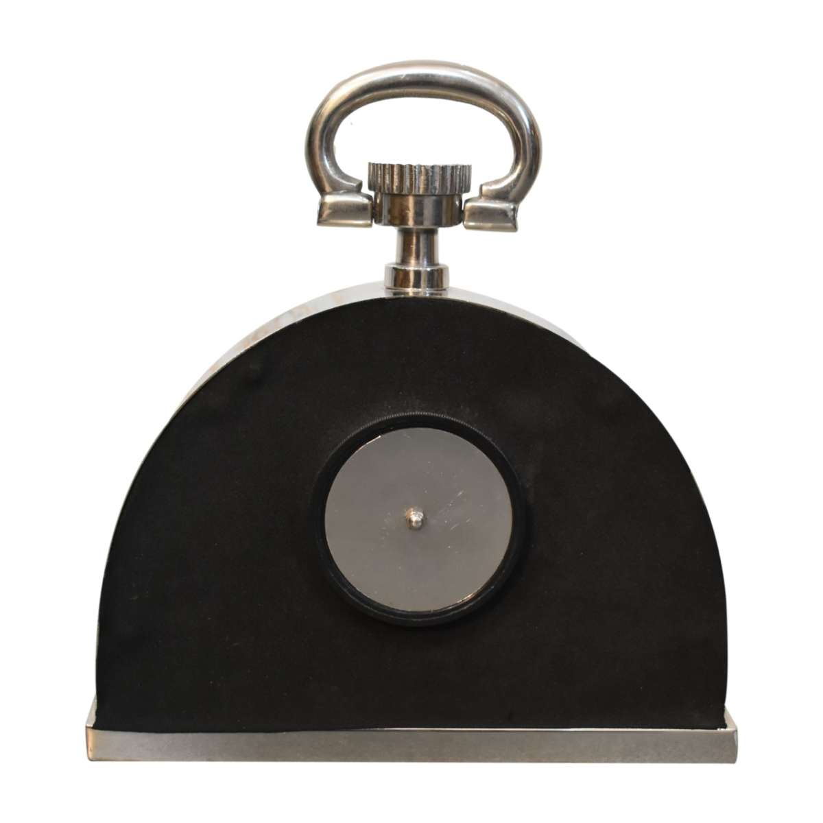 Artisan Furniture Black and Chrome Table Clock