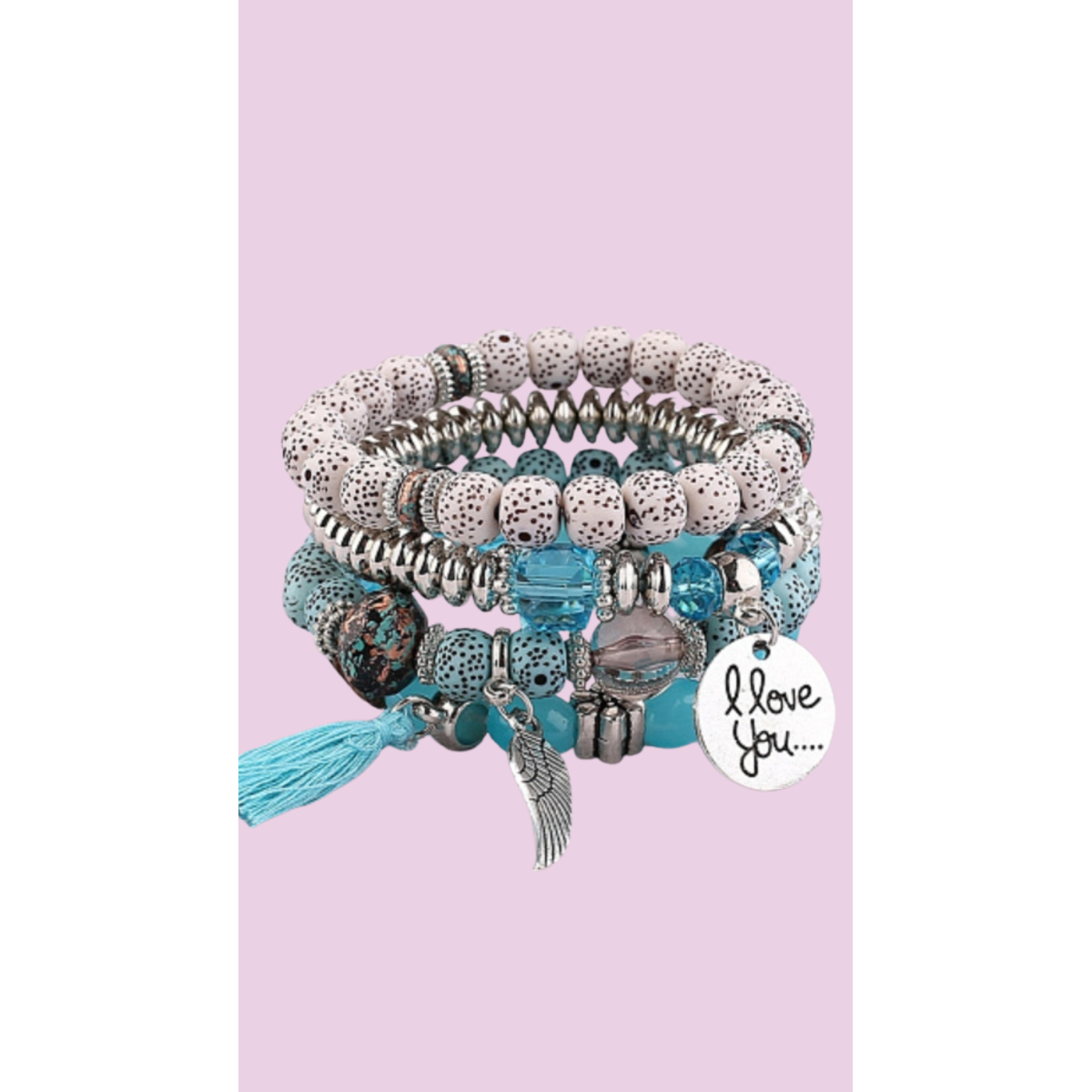 Boho Ceramic Beaded Bracelet Set