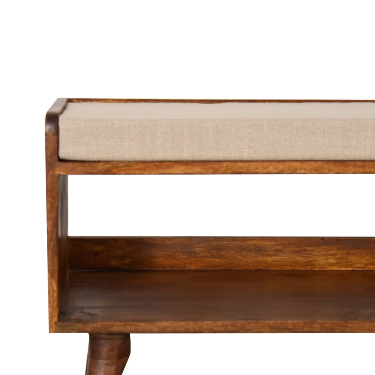 Artisan Furniture Solid Wood Mud Linen Nordic Storage Bench