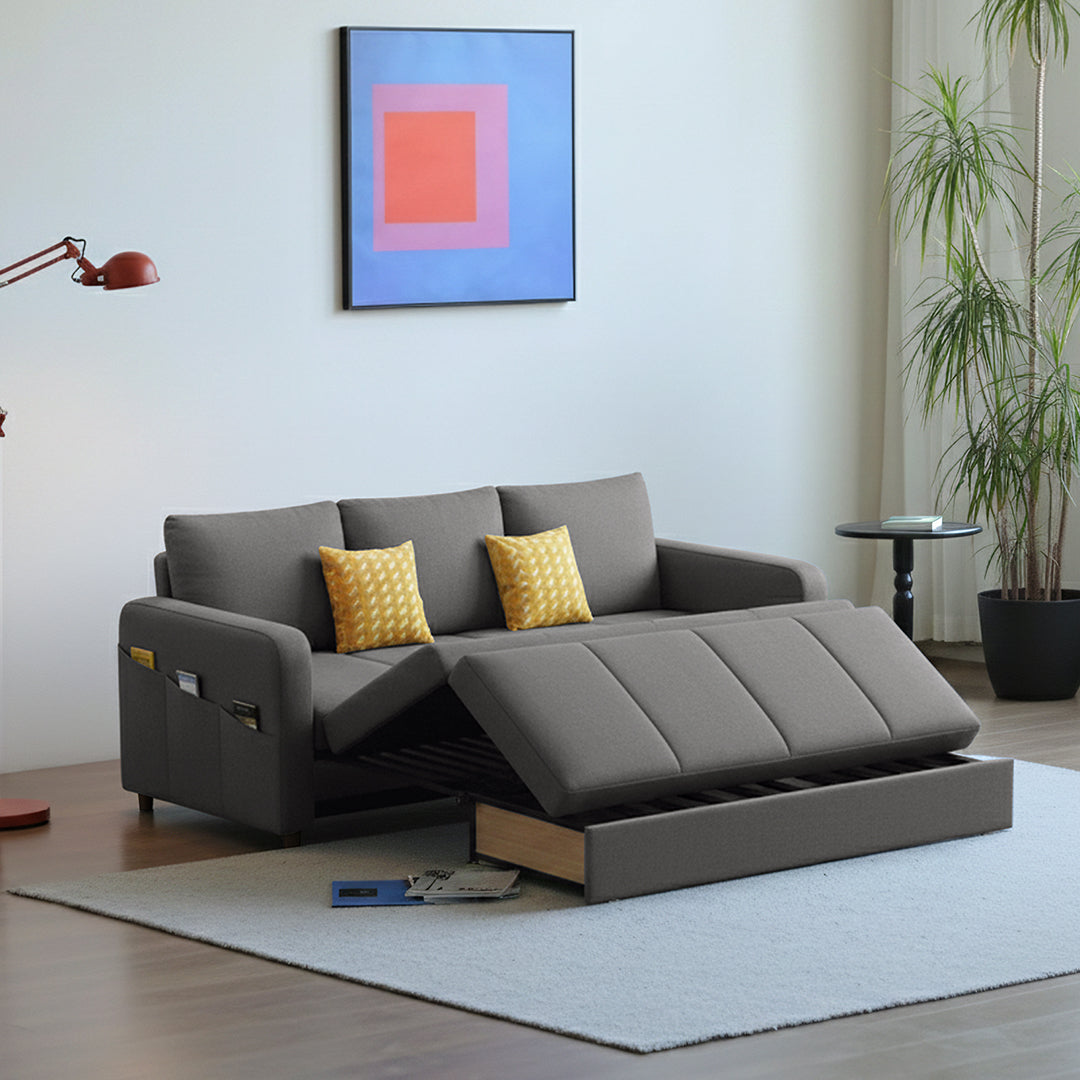 Gabriel Two Seater Sofa Bed, Linen