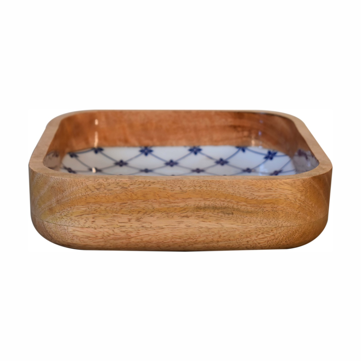 Artisan Furniture Serveware - Blue and White Square Bowl Set of 2
