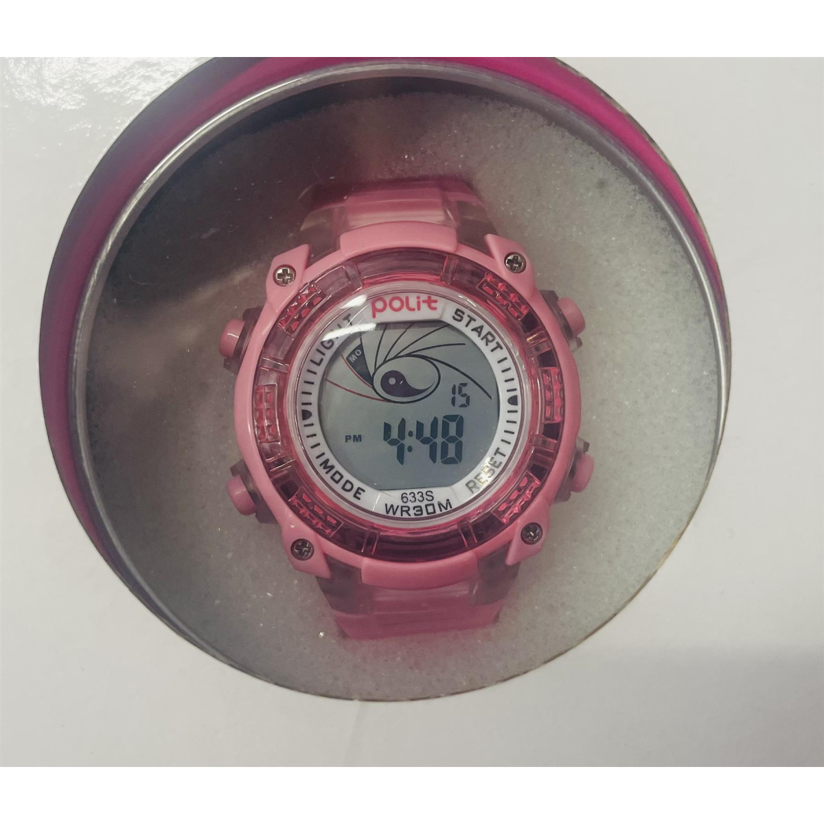 POLIT Childrens Disco Boys & Girls Digital watch in Tin, assorted stlyes and colours CW-0025 Box Of 12