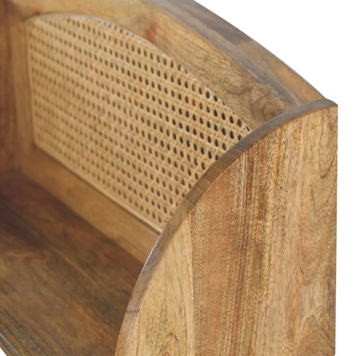Artisan Furniture Solid Mango Wood Larissa Open Wall Mounted Shelf