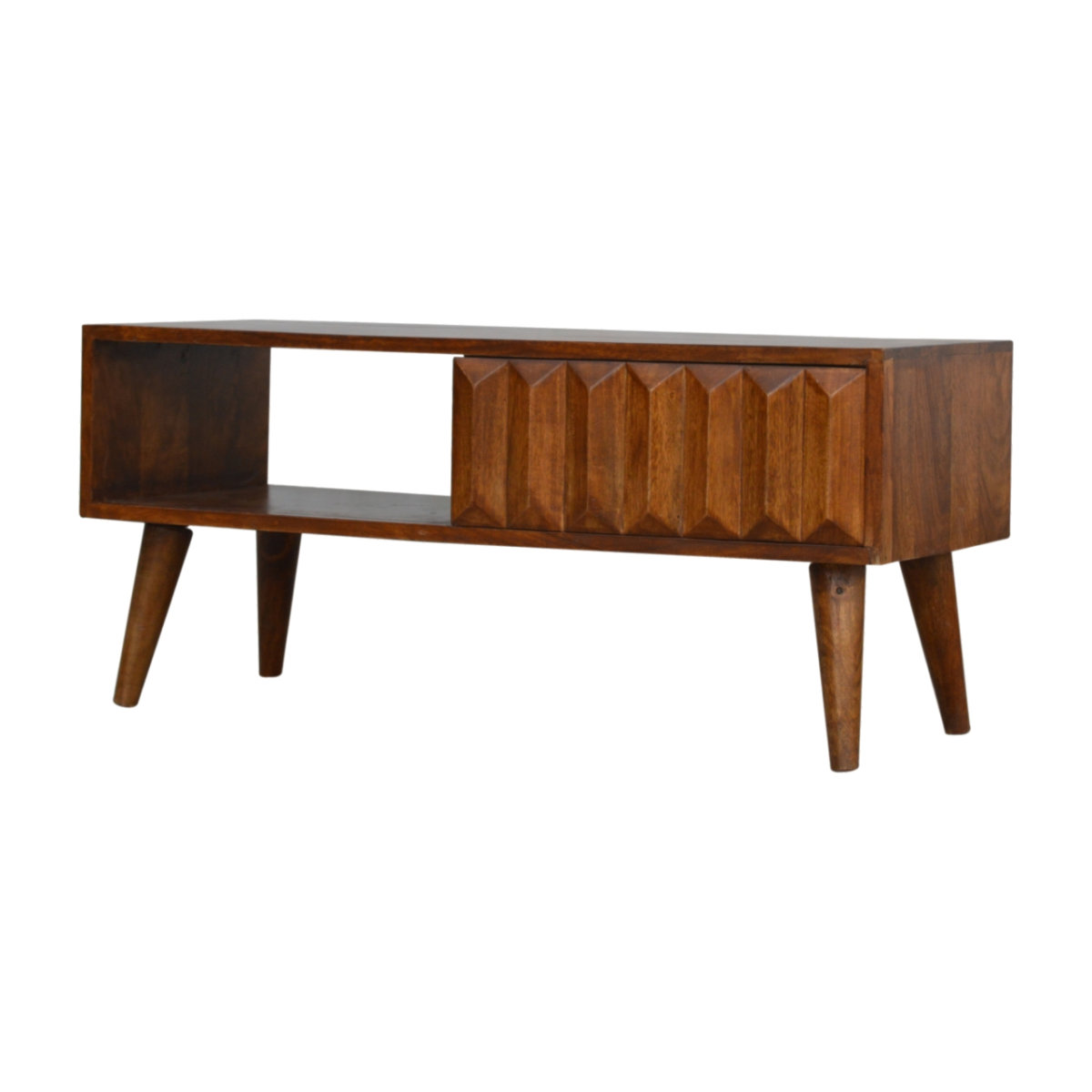 Artisan Furniture Solid Wood Chestnut Prism Sliding Media Unit