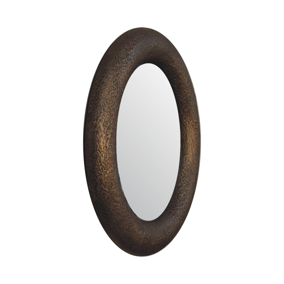 Artisan Furniture Round Metallic Hammered Mirror