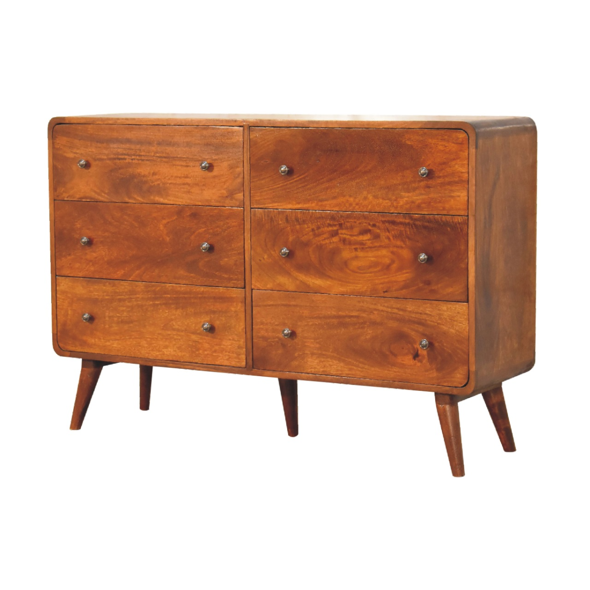 Artisan Furniture Solid Mango Wood Large Curved Chestnut Chest