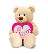 rufus bear with mum heart 20cm