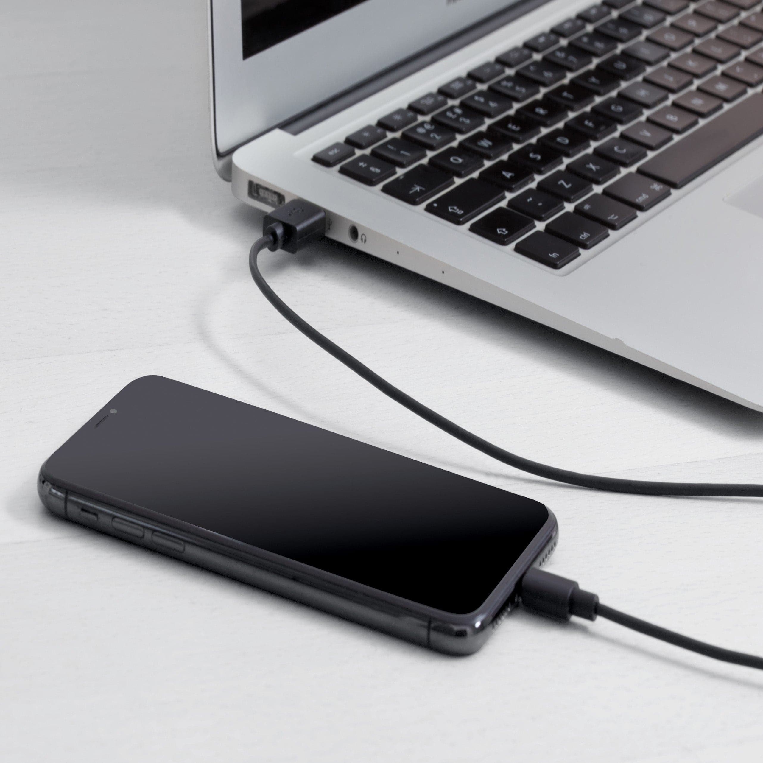 Maplin Lightning to USB-A Cable - Black, 1m