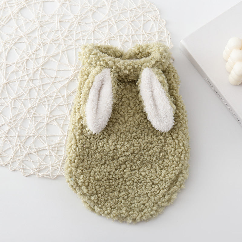 Cute Bunny Costume With Bunny Ears Vest For Autumn And Winter