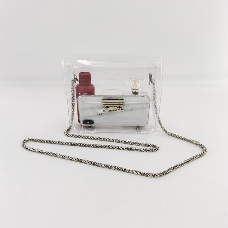 Jelly Transparent Wrapped PVC Chain Bag